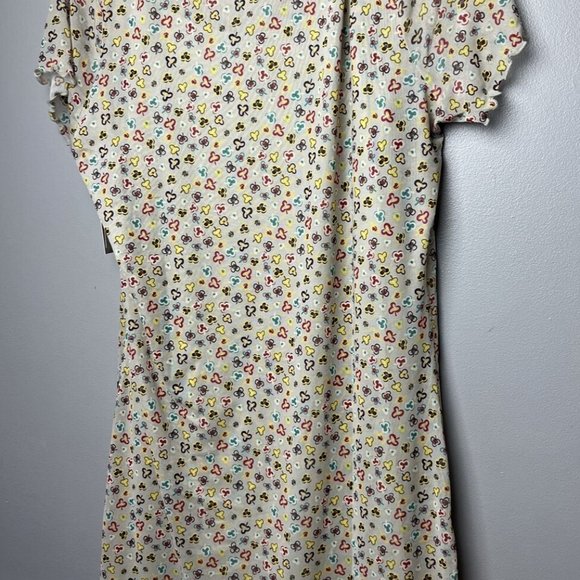 BP Nordstrom NWT Mesh Overlay Sheath Dress Sz XL Ivory Ditsy Floral Stretchy - Picture 3 of 5